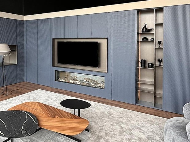 Olivieri Soggiorno componibile TV e camino