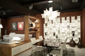 Mobile divisorio con libreria