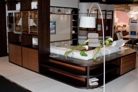 Mobile retro divano con vetrina bifacciale