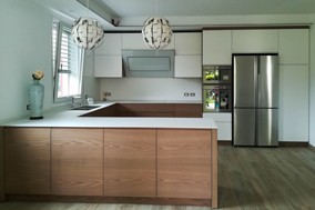 Cucina Artigianale Olmo e Bianco