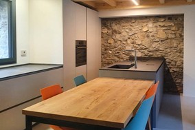 Cucina con Isola Modulnova - MH6 Iron e Perla